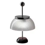 H Table Lamp with Glass Bowl Shade Italian Decorative Lamp tag1