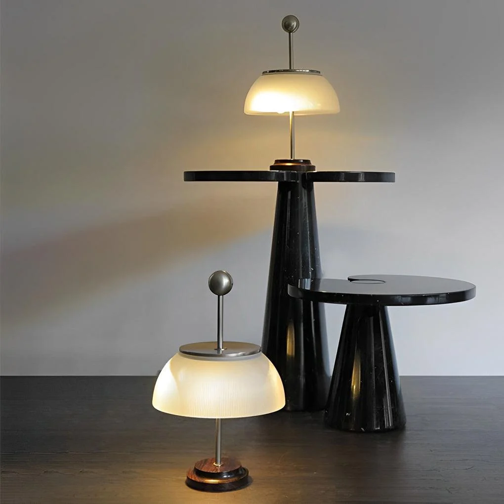H Table Lamp with Glass Bowl Shade Italian Decorative Lamp -  - #tag1#