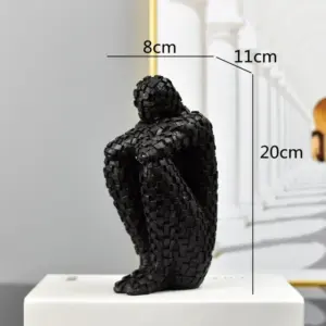 Thinker Sculpture Bookends Resin Ornaments 20cm, Thinker Sculpture Bookends