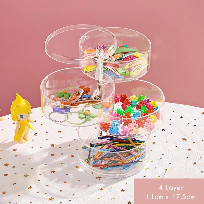 Hair Pin Jewelry Transparent Rotating Storage -  - #tag1#
