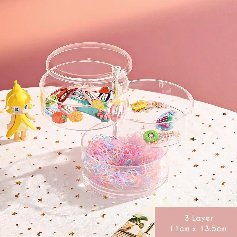 Hair Pin Jewelry Transparent Rotating Storage -  - #tag1#