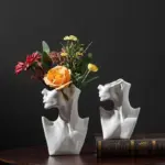 HalfFaceCeramicFlowerVase-Homeko2 HalfFaceCeramicFlowerVase Homeko2