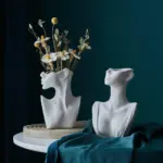 HalfFaceCeramicFlowerVase-Homeko3 HalfFaceCeramicFlowerVase Homeko3