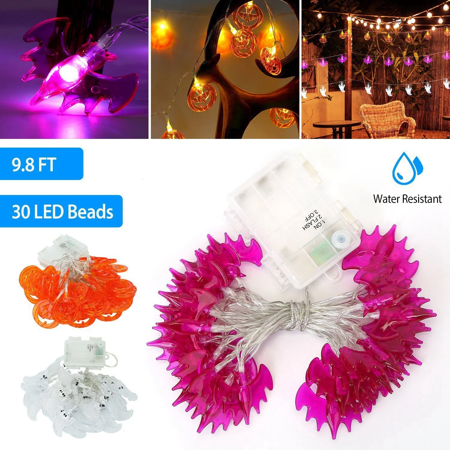 Halloween 30 LED String Lights -  - #tag1#