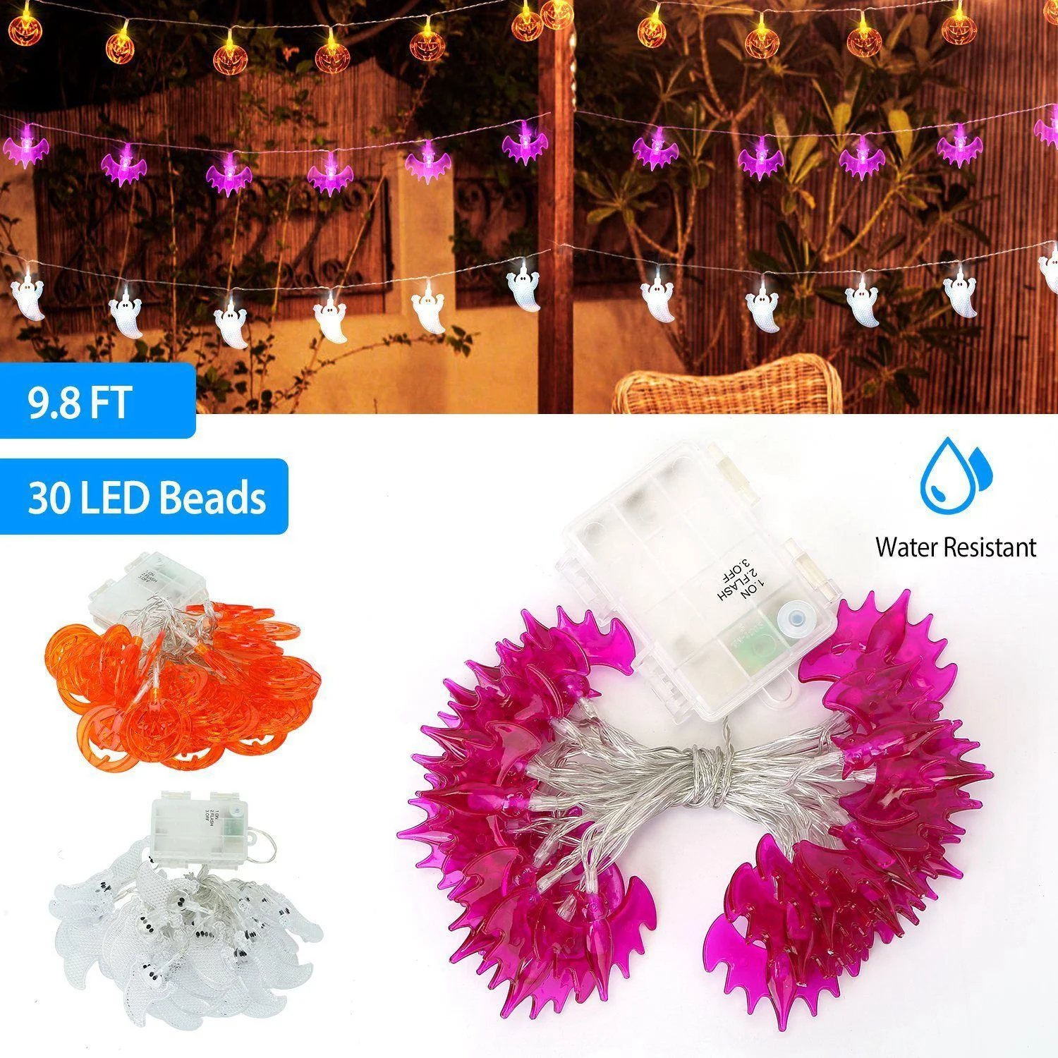 Halloween 30 LED String Lights -  - #tag1#