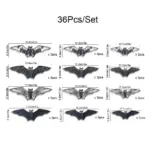 Halloween 3D Hollow Paper Bat Wall Stickers tag1