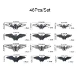 Halloween 3D Hollow Paper Bat Wall Stickers tag1