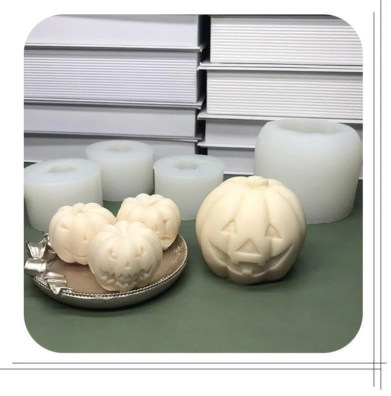 Halloween 3D Pumpkin Mousse Cake Chocolate Silicone Mold -  - #tag1#