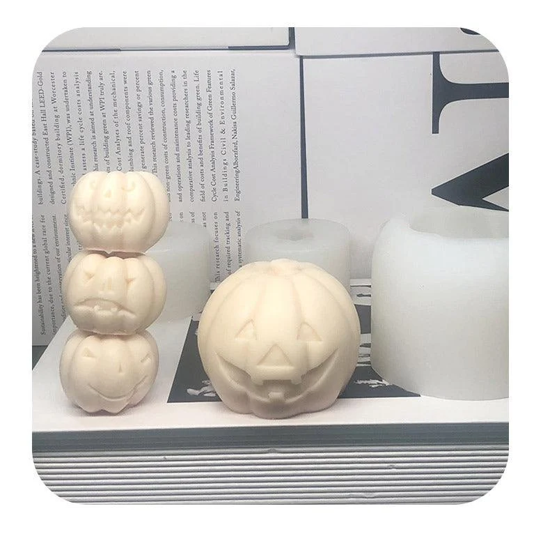 Halloween 3D Pumpkin Mousse Cake Chocolate Silicone Mold -  - #tag1#