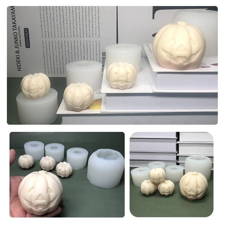 Halloween 3D Pumpkin Mousse Cake Chocolate Silicone Mold -  - #tag1#