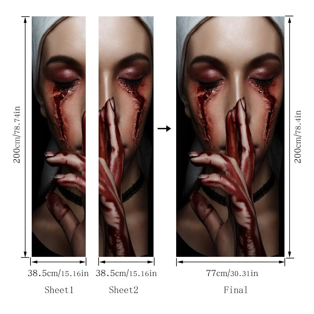 Halloween 3d Door Sticker Personality -  - #tag1#
