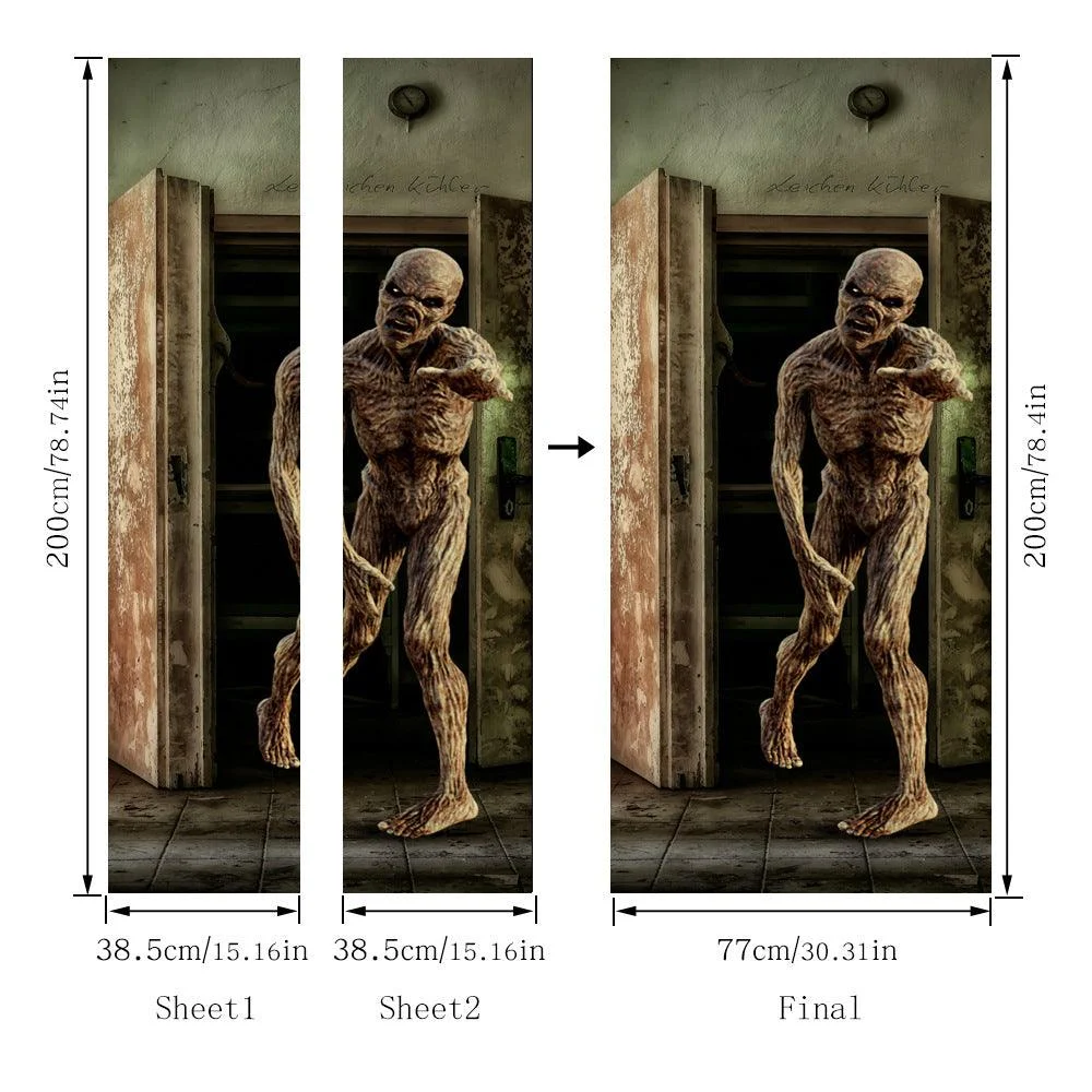 Halloween 3d Door Sticker Personality -  - #tag1#