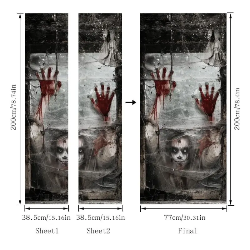 Halloween 3d Door Sticker Personality tag1