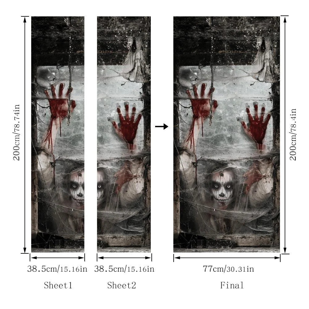 Halloween 3d Door Sticker Personality -  - #tag1#