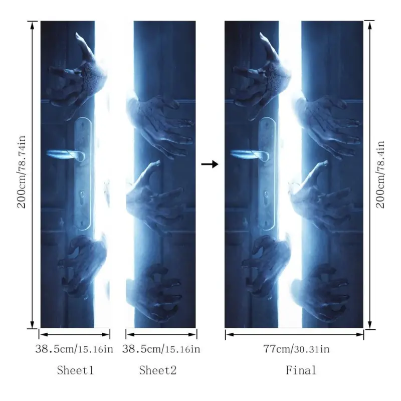 Halloween 3d Door Sticker Personality tag1
