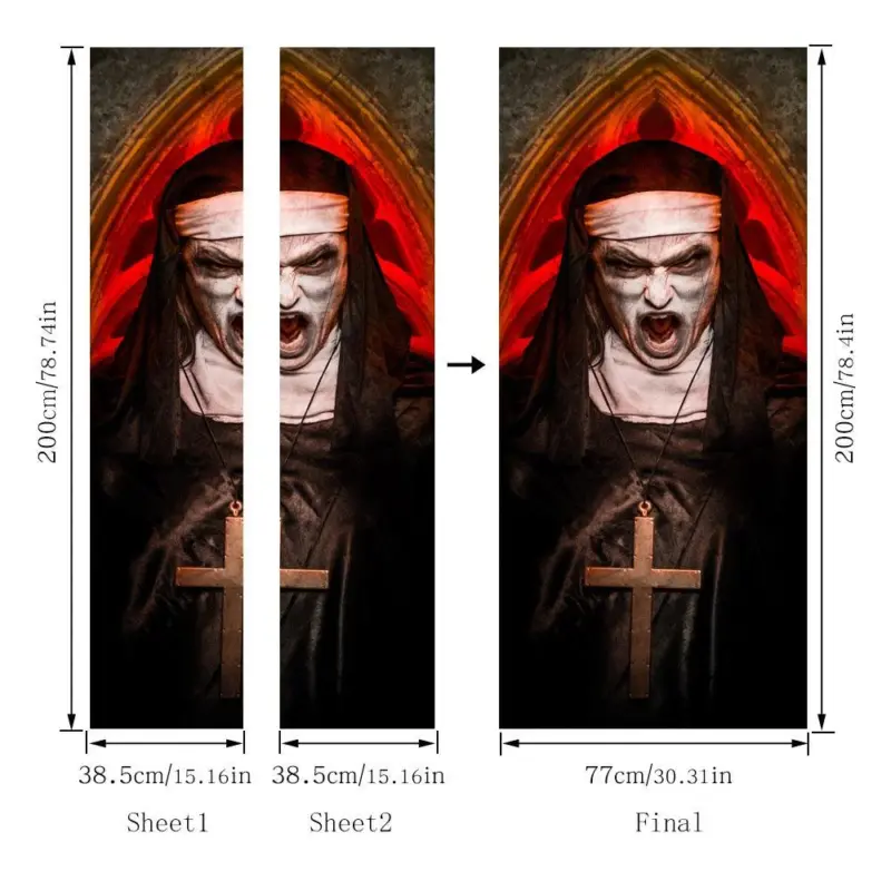 Halloween 3d Door Sticker Personality tag1