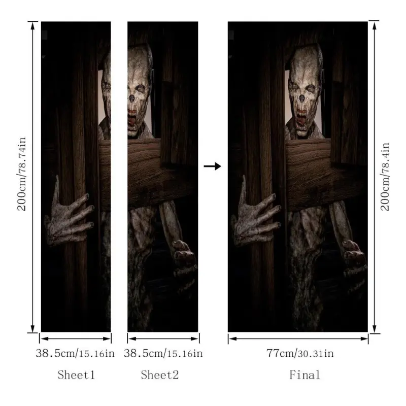 Halloween 3d Door Sticker Personality tag1