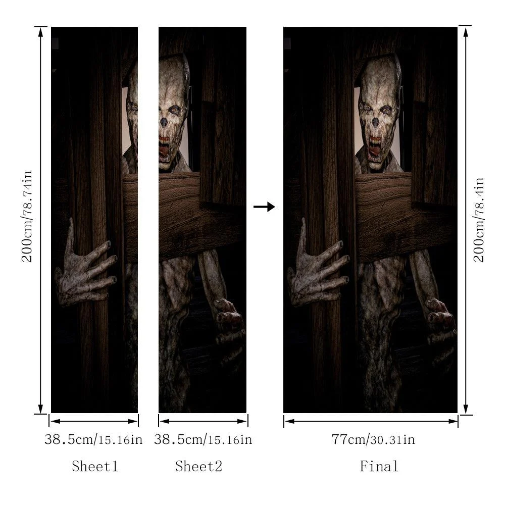 Halloween 3d Door Sticker Personality -  - #tag1#