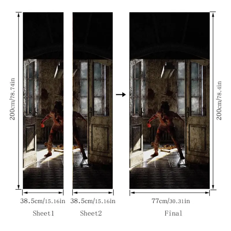 Halloween 3d Door Sticker Personality tag1