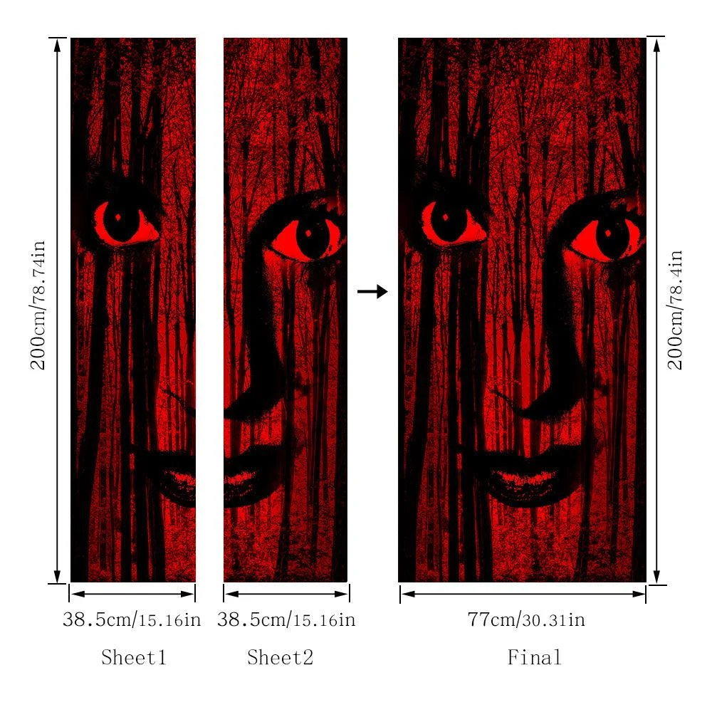 Halloween 3d Door Sticker Personality -  - #tag1#