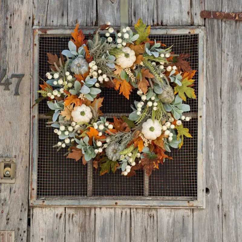 Halloween Autumn Frost Leaf Pumpkin Simulation Garland tag1