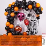 Halloween Balloon Chain Set Spider Skull tag1