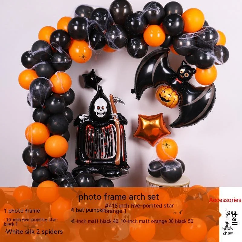 Halloween Balloon Chain Set Spider Skull -  - #tag1#