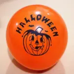 Halloween Black Orange Latex Balloon tag1