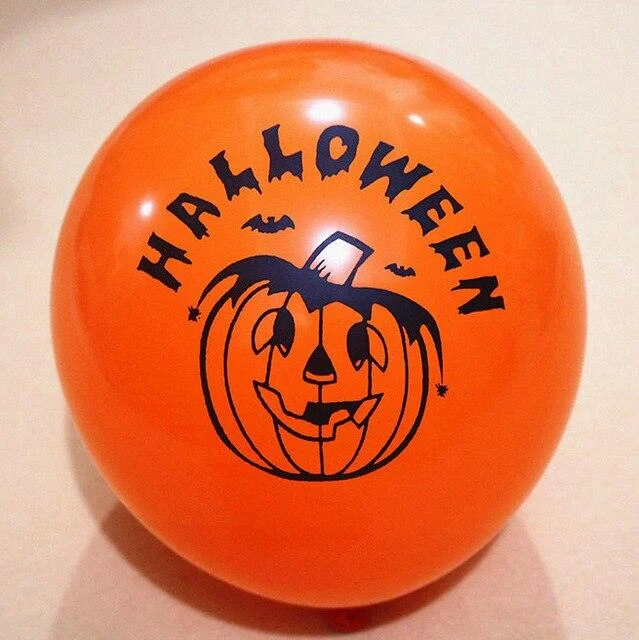 Halloween Black Orange Latex Balloon -  - #tag1#