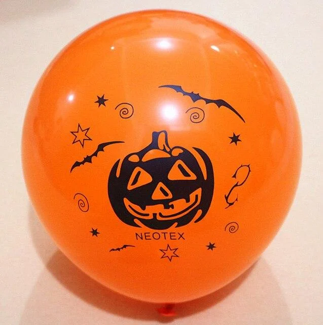 Halloween Black Orange Latex Balloon -  - #tag1#