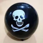Halloween Black Orange Latex Balloon tag1