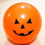 Halloween Black Orange Latex Balloon tag1