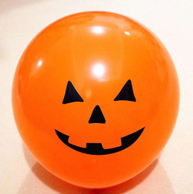 Halloween Black Orange Latex Balloon -  - #tag1#