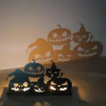Halloween Candlestick Pumpkin Candle Holder Halloween Decorations Iron Hollowed out Halloween Candlestick Pumpkin Candlestick Prop Site Layout Decorations tag1