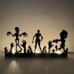 Halloween Candlestick Pumpkin Candle Holder Halloween Decorations Iron Hollowed out Halloween Candlestick Pumpkin Candlestick Prop Site Layout Decorations tag1