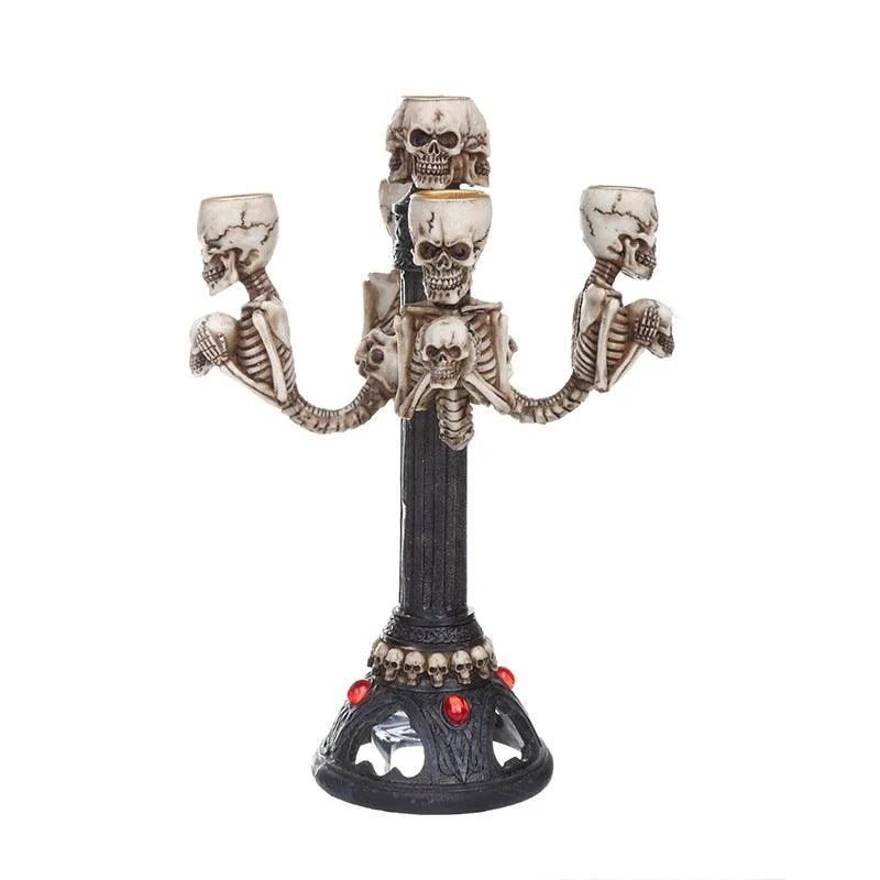 Halloween Candlestick Resin skull home furnishings -  - #tag1#