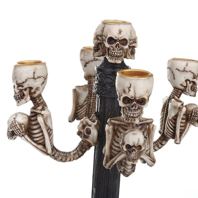Halloween Candlestick Resin skull home furnishings -  - #tag1#