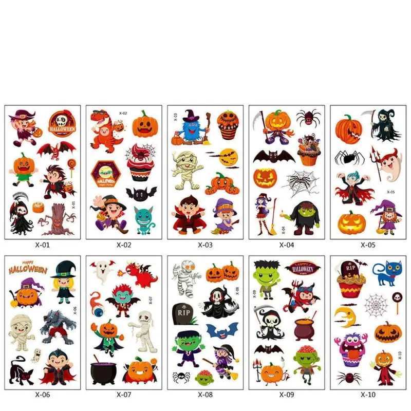 Halloween Children Cartoon Tattoo Sticker tag1