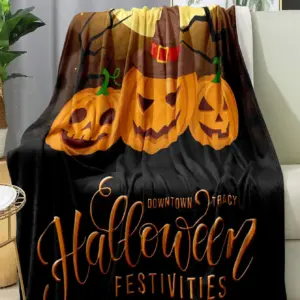 Halloween Christmas Party Party Party Decoration Flannel Blanket