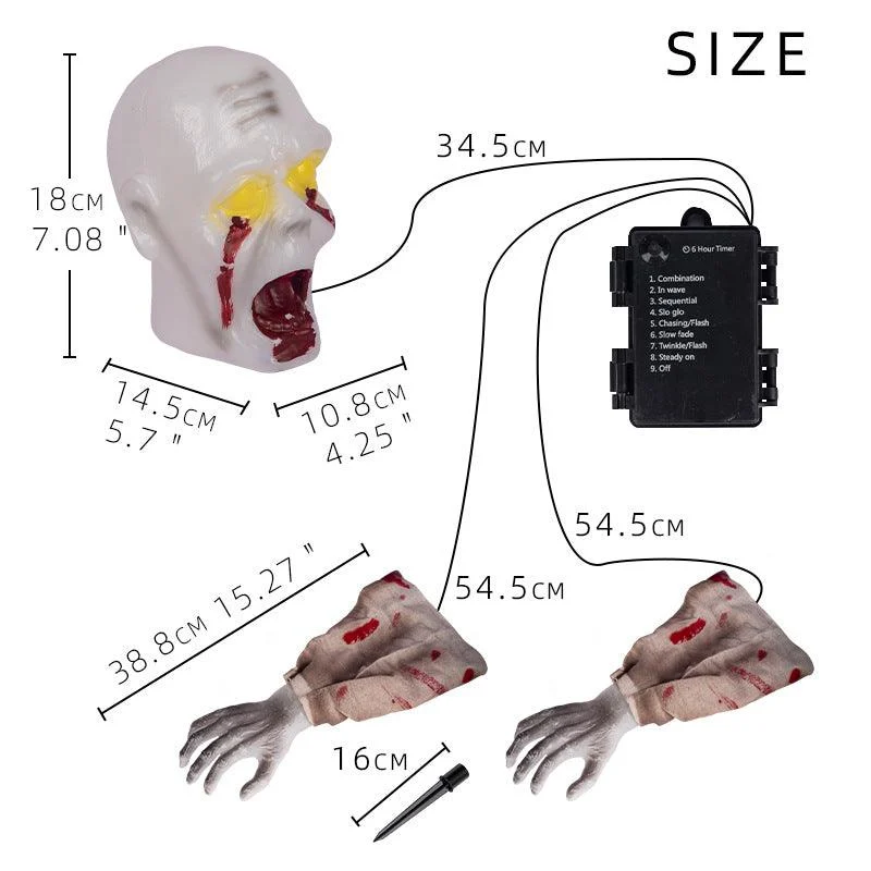 Halloween Crawling Ghost Glowing Horror Ornaments -  - #tag1#