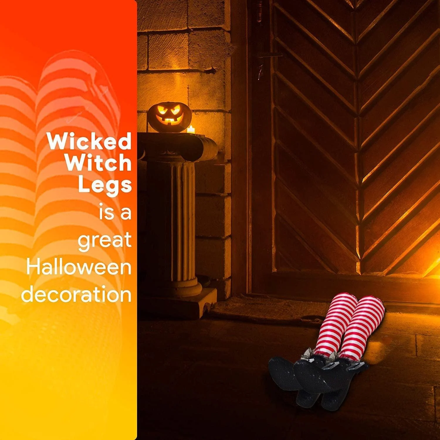 Halloween Creative Art Decoration Prosthesis Witch Leg Garden Decoration -  - #tag1#