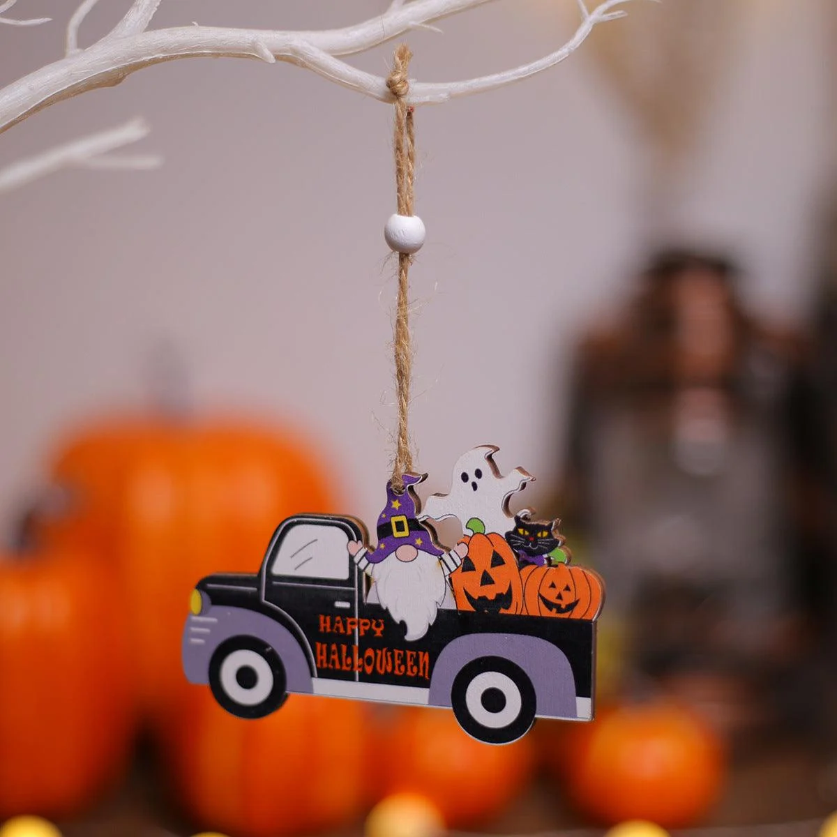 Halloween Creative Wooden Car Decoration Pendant -  - #tag1#