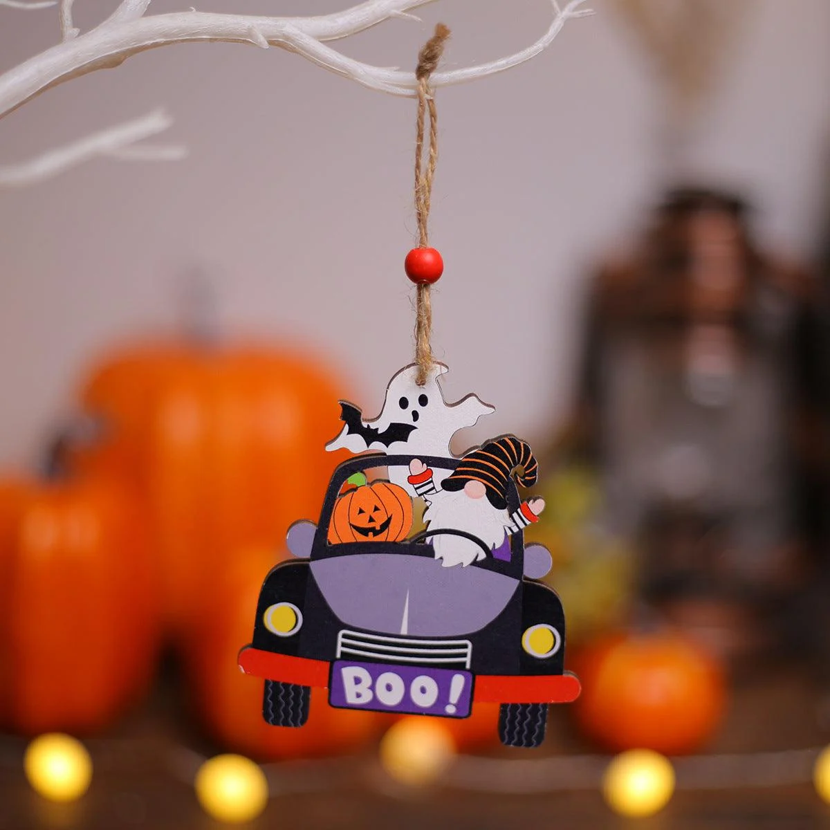 Halloween Creative Wooden Car Decoration Pendant -  - #tag1#