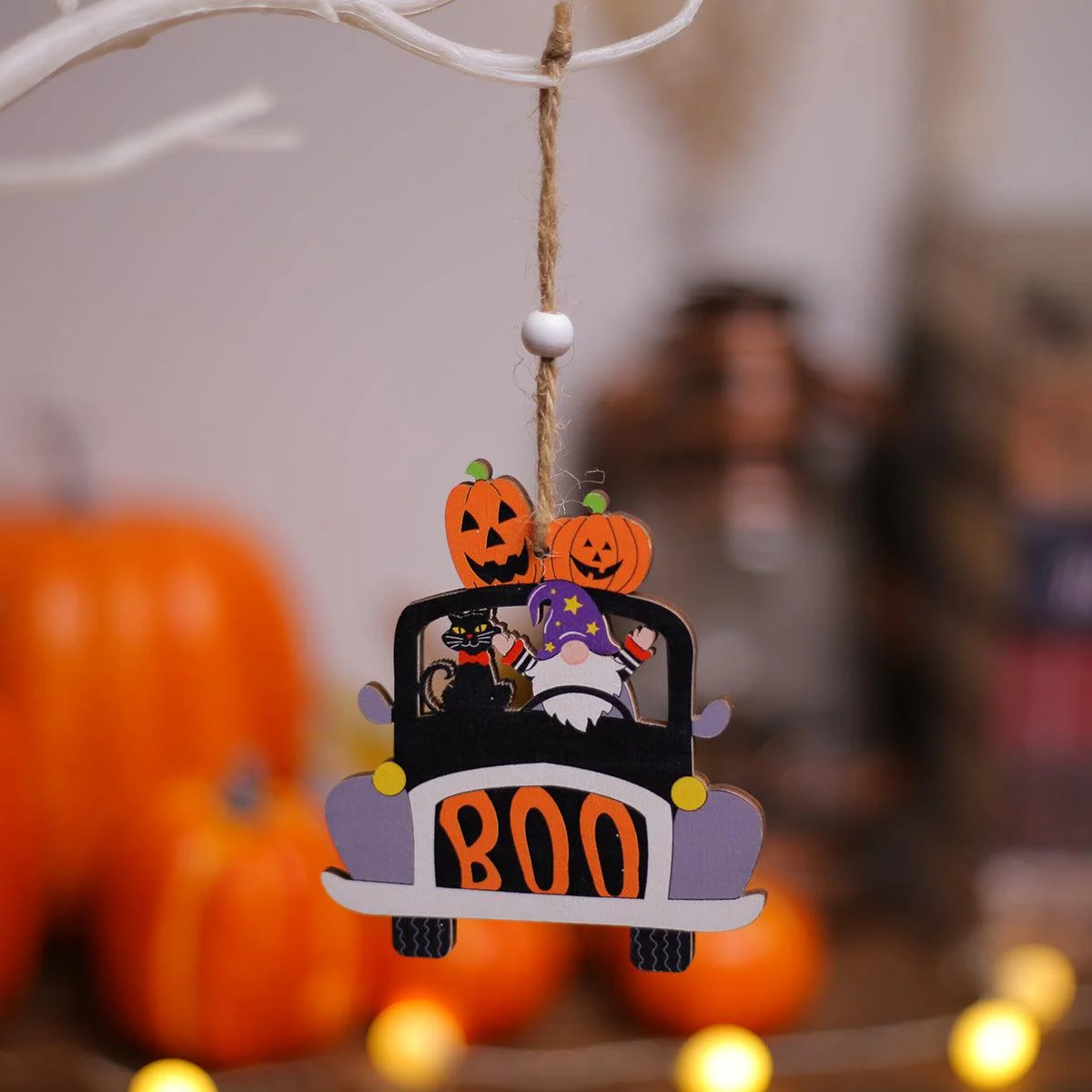 Halloween Creative Wooden Car Decoration Pendant -  - #tag1#