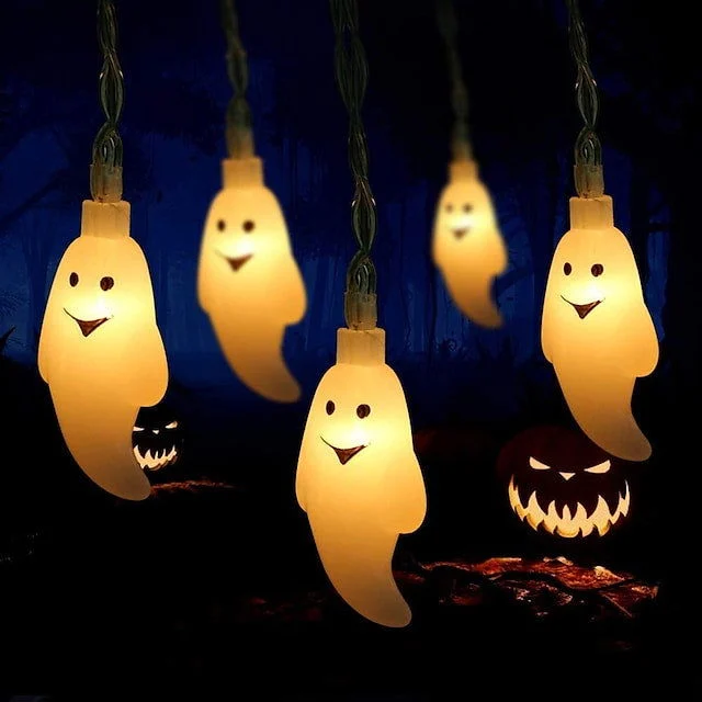 Halloween Cute Ghost LED String Lights Upholstery Lights -  - #tag1#