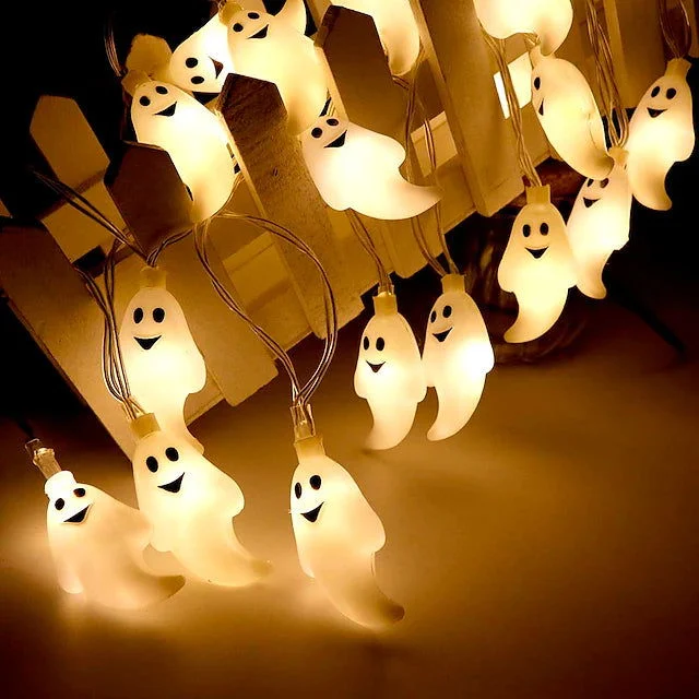 Halloween Cute Ghost LED String Lights Upholstery Lights -  - #tag1#