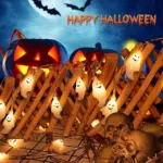 Halloween Cute Ghost LED String Lights Upholstery Lights tag1