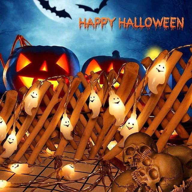 Halloween Cute Ghost LED String Lights Upholstery Lights -  - #tag1#