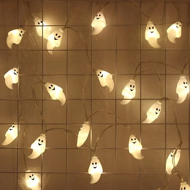 Halloween Cute Ghost LED String Lights Upholstery Lights -  - #tag1#