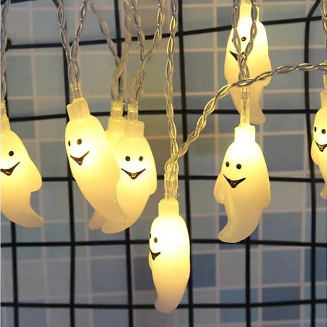 Halloween Cute Ghost LED String Lights Upholstery Lights -  - #tag1#